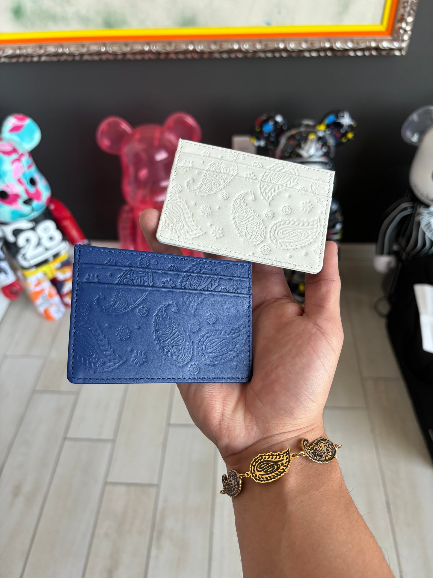 Paisley Cardholder (Deep Ocean)