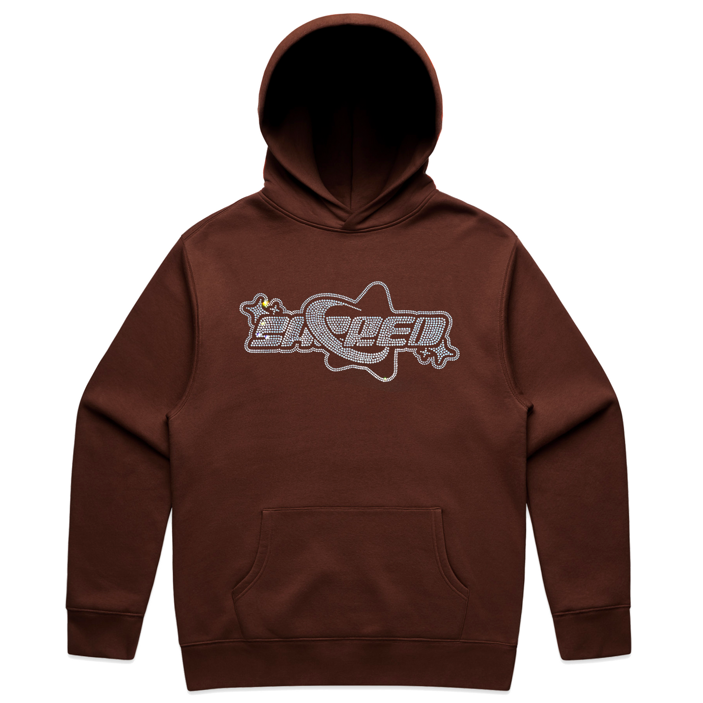 Rhinestone Superstar Logo Pullover (Brown)