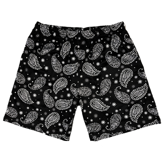 Paisley Shorts (Black/White)