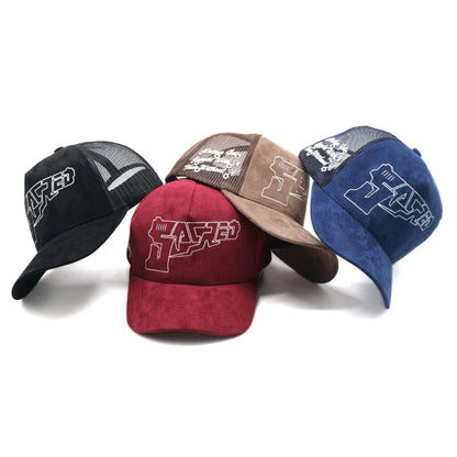 Suede Gat Logo Hat (Ruby Red)