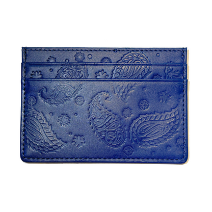 Paisley Cardholder (Deep Ocean)