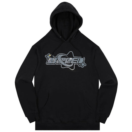 Rhinestone Superstar Logo Pullover (Black)