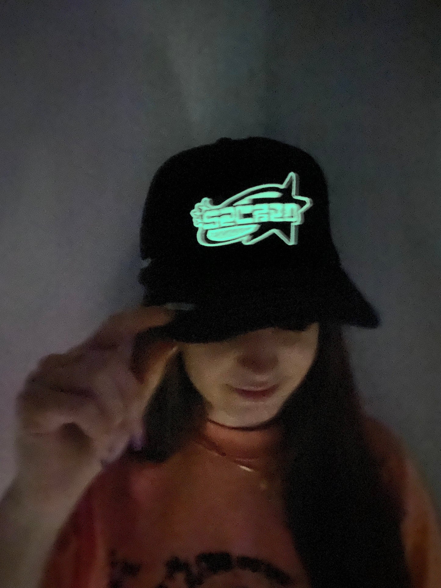 SACRED- Glow in The Dark Star Logo Hat (Black)