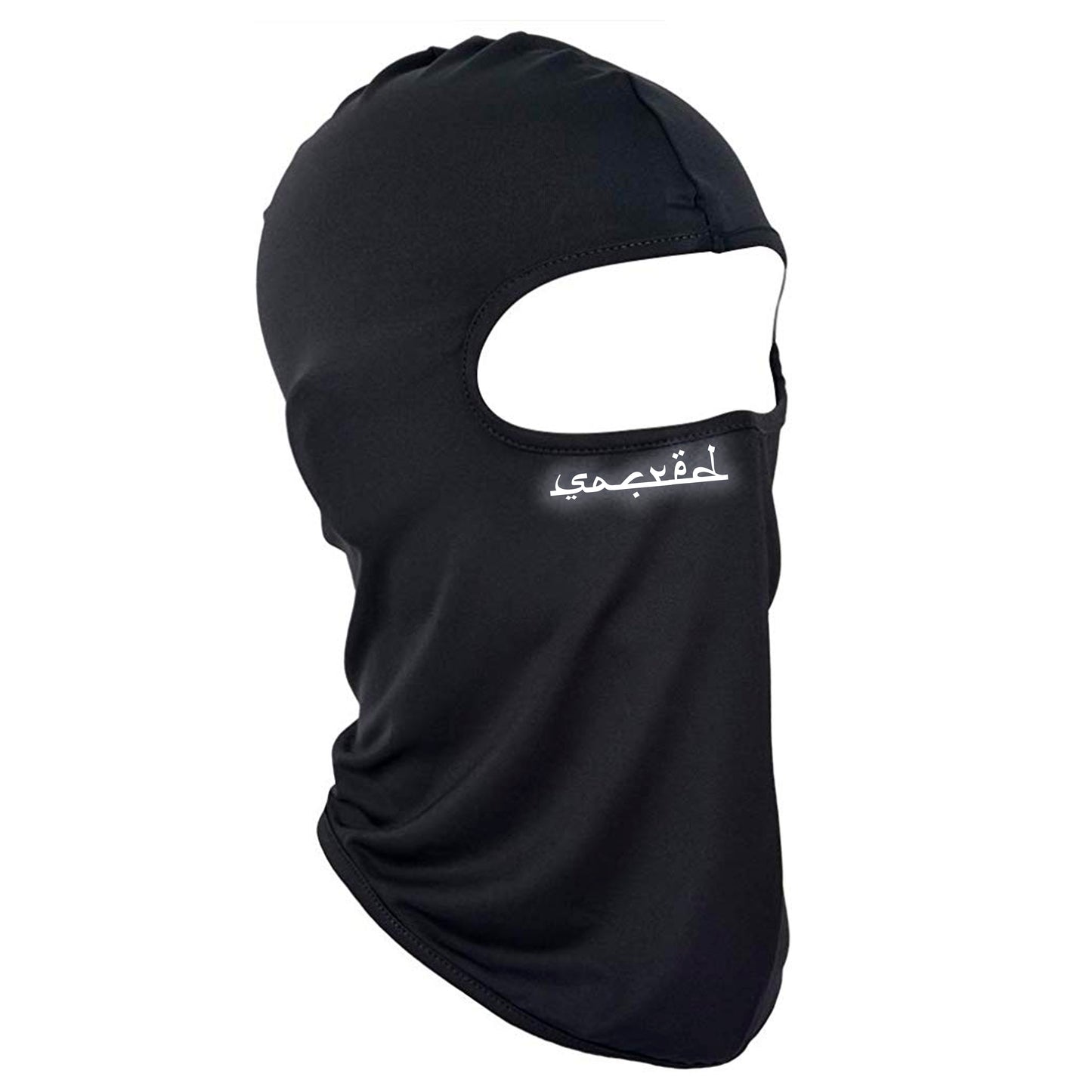 SACRED- Reflective Arabic Logo Balaclava (Black)