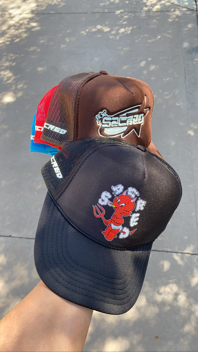 SACRED- Glow in The Dark Star Logo Hat (Brown)