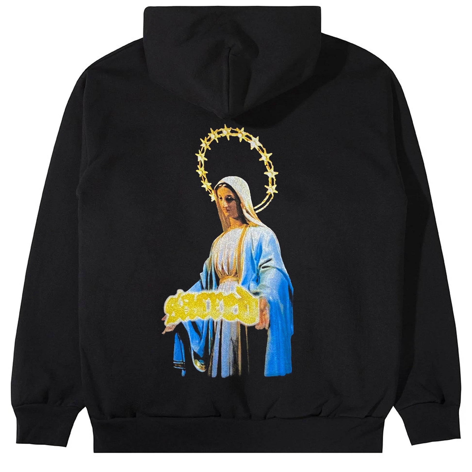 SACRED- Mary Zip Up Hoodie (Black)