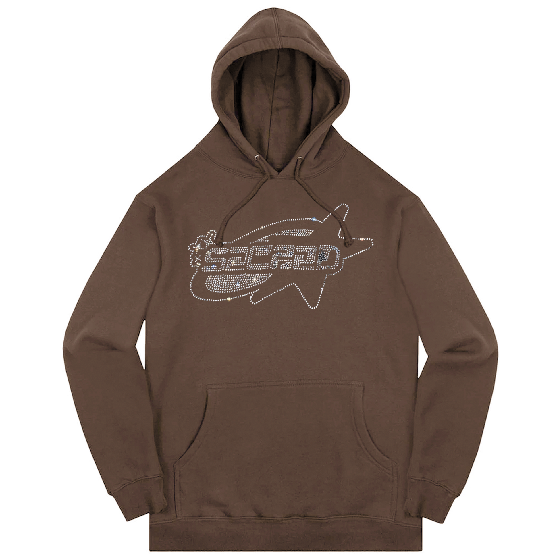 SACRED- Rhinestone Star Logo Pullover (Brown)