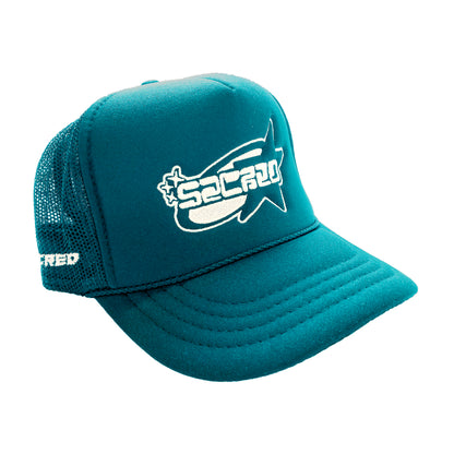 SACRED- Glow in The Dark Star Logo Hat (Turqoise)